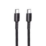 AWEI CL-71T 5A Type-C to USB C Phone Charge Cables PD 30W 100W 1M Quick Charging - Black - Image 2