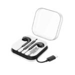 HOCO M111 MAX EARPHONES WIRED LIGHTNING - BLACK - Image 3